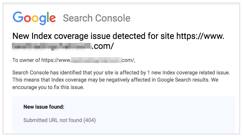 google search console error